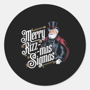 Adesivo Feliz Rizzmas Sigmas Funny Santa Claus Alpha Gen