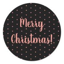 Feliz Rosa de Natal Dourado e Bolinhas Negras