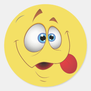 Adesivo Feliz Rosto Azul