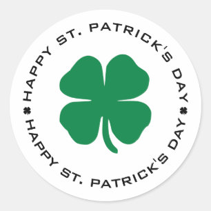 Adesivo Feliz Rua do Dia de Patrick Shamrock Lucky Charm
