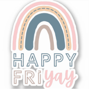 Adesivo Feliz Sexta-Feira, Professor Divertido Sexta-Feira