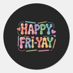 Adesivo Feliz Sexta-feira Professora Sexta-feira Divertida