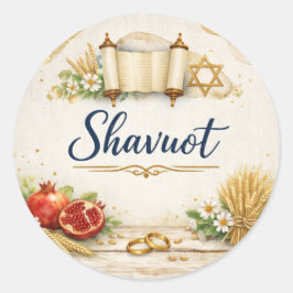 Adesivo Feliz Shavuot, Feriado Judaico
