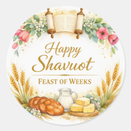 Adesivo Feliz Shavuot, Judaico