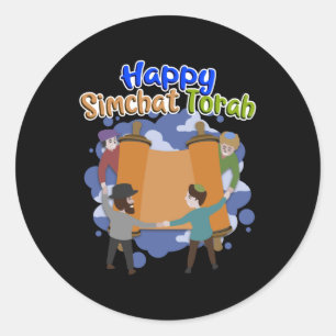 Adesivo Feliz Simchat Torah, Simhat Torah, Feriado Judaico