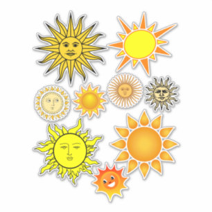 Adesivo Feliz sol encara desenho celeste