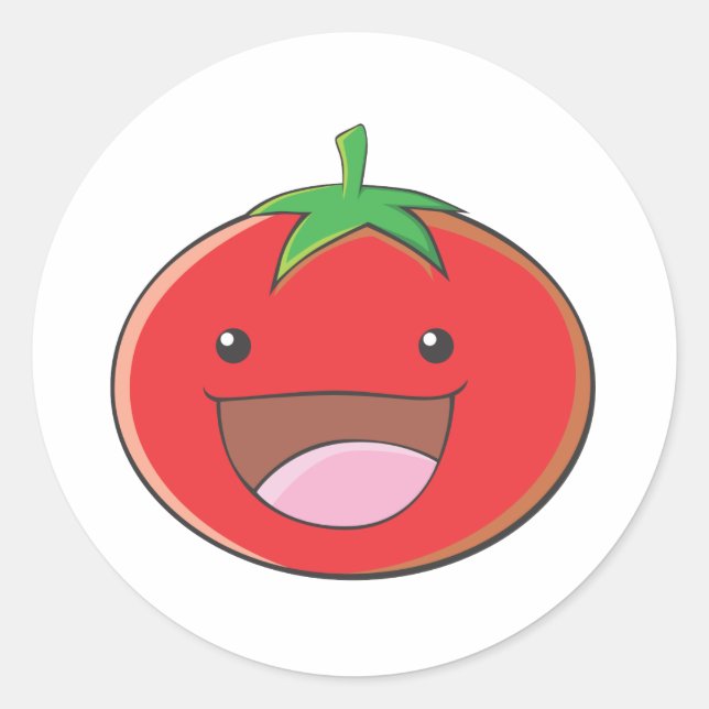 Adesivo Feliz Sorriso de Tomato (Frente)