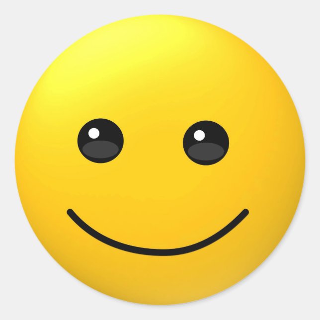 Adesivo Feliz sorriso engraçado emoji face sticker (Frente)