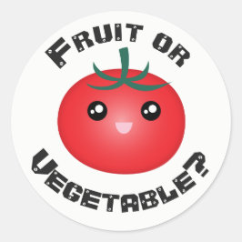 Adesivo Feliz sorriso Fruta de tomate Vegetal Kawaii