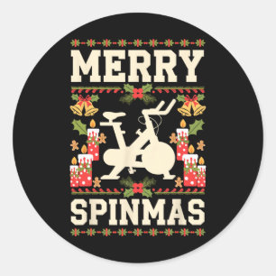 Adesivo Feliz Spinmas Spin-Bike Festa de Natal Feia