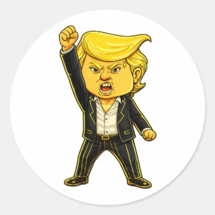 Adesivo Feliz Trump Lapela Meme Luta Luta Irritado Trump P
