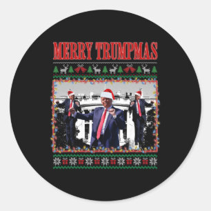 Adesivo Feliz Trumpmas Donald Trump Papais noeis Família X