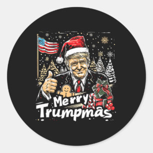 Adesivo Feliz Trumpmas Graças à Vara de Natal Como Papais