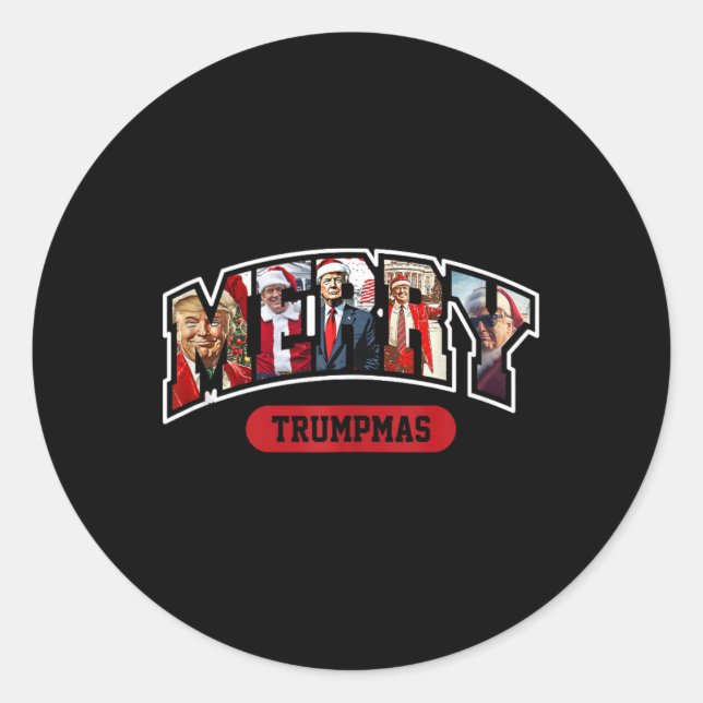 Adesivo Feliz Trumpmas Natal Trump Pijama Topo (Frente)