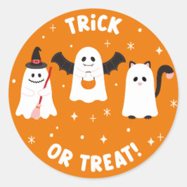 Adesivo Feliz truque de Halloween ou trate fantasmas