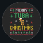 Adesivo Feliz Tuba Christmas Funny Tuba Player Ugly Xmas H<br><div class="desc">Feriado Ugly Xmas,  jogador Tuba de Natal Engraçado,  feliz Tuba</div>
