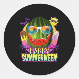 Adesivo Feliz Verão entre Watermelon Jack O Lanterna Verão