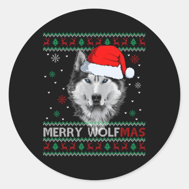 Adesivo Feliz Wolfmas Feliz Wolf Ugly (Frente)