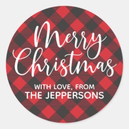 Adesivo Feliz Xadrez de Natal