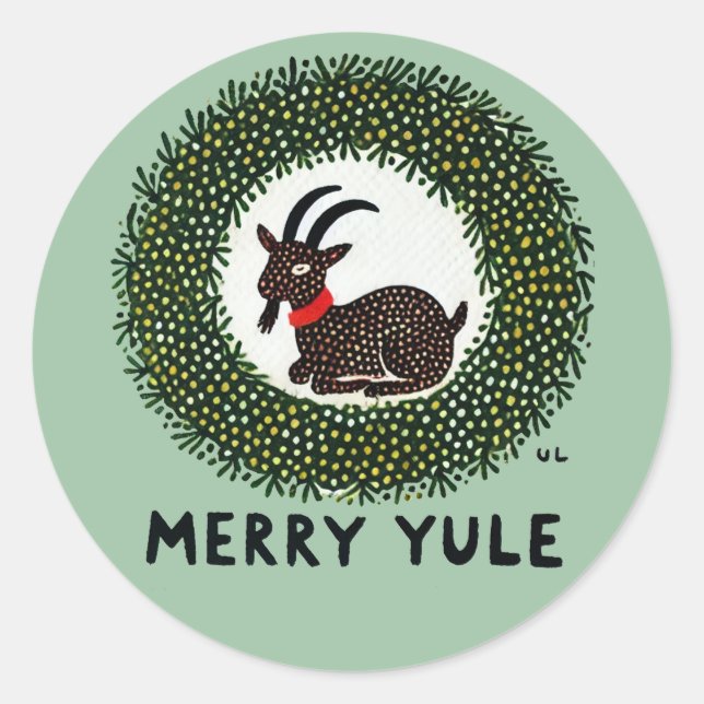 Adesivo Feliz Yule Goat (Frente)
