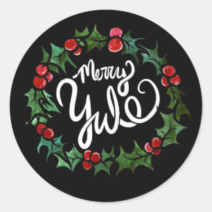 Adesivo Feliz Yule Pagan Holidays Wiccan Abençoou Yule