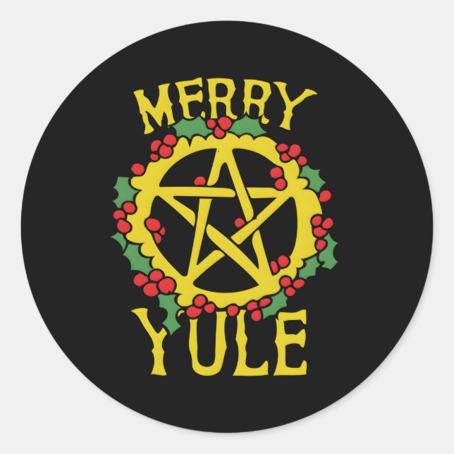 Adesivo Feliz Yule Pagan Yule Blessings (Frente)