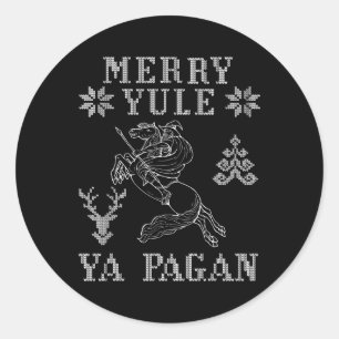 Adesivo Feliz Yule Ya Pagan Odin No Cristo De Viking Do Sl