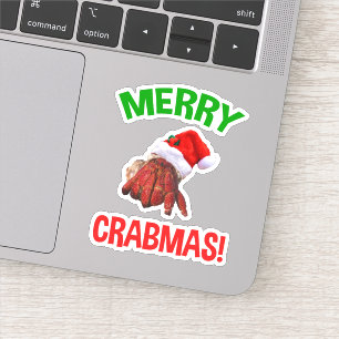 Adesivo Felizes de Natal! Feliz Natal Hermit Crab Lover
