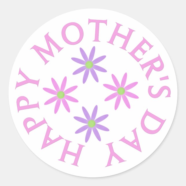 Adesivo Felizes dias de as mães (Frente)