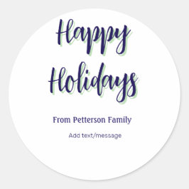 Adesivo Felizes feriados azuis na moda