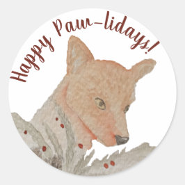 Adesivo Felizes Feriados Florestais Pawlidays Woodland Fox