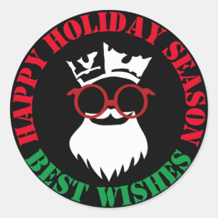 Adesivo FELIZES FÉRIAS DO PAPAI NOEL Clássico Redondo