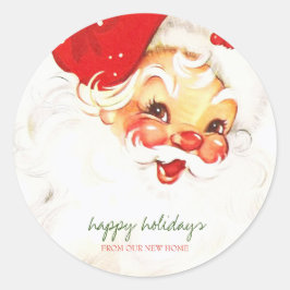 Adesivo Felizes Festas, Papai Noel Retro