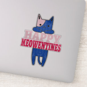 Adesivo Felizes Meowentines   Oferta de dia de os namorado