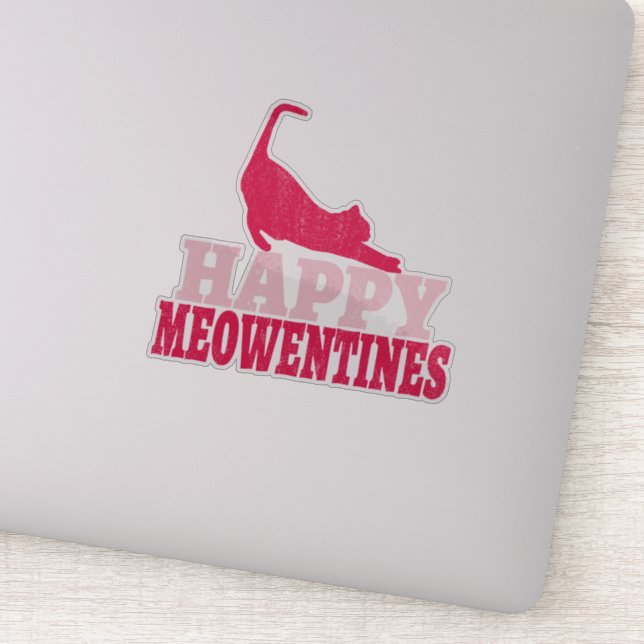 Adesivo Felizes Meowentines | Presente de namorados para a (Detalhe)