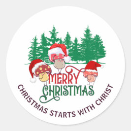 Adesivo FELIZMENTE CHRISTMAS MUSHROOM Christian