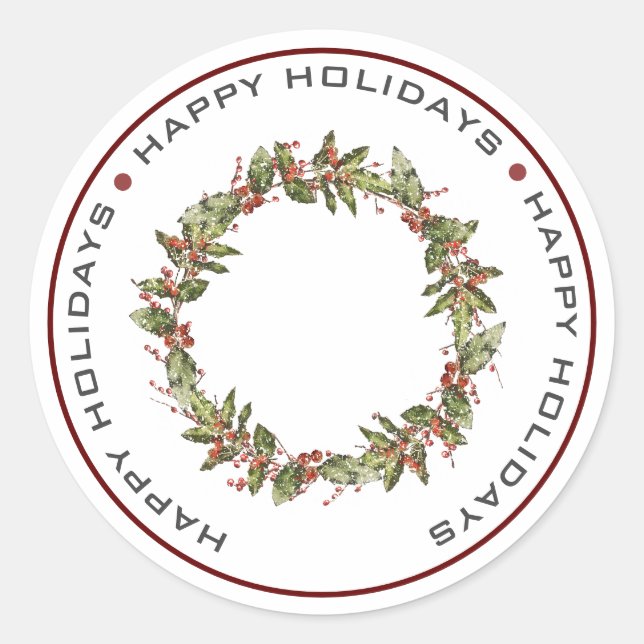 ADESIVO FELIZMENTE, FÉRIAS DE NATAL (Frente)