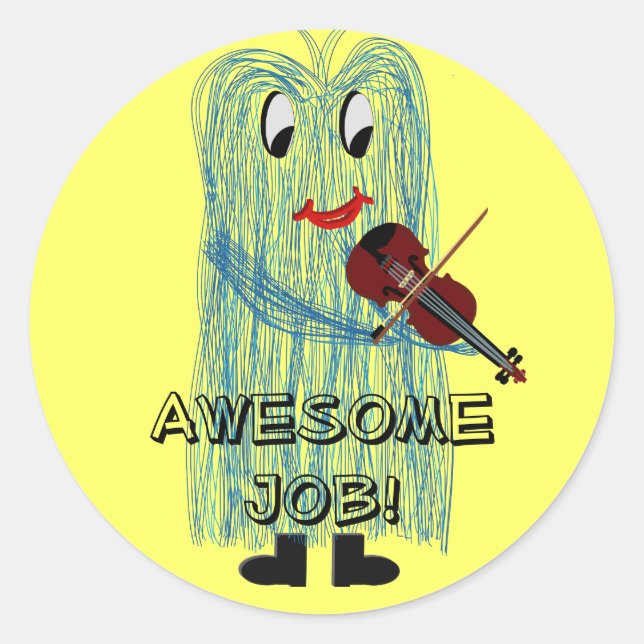 Adesivo Felpudo16 polegadas, Excelente Trabalho! (Frente)