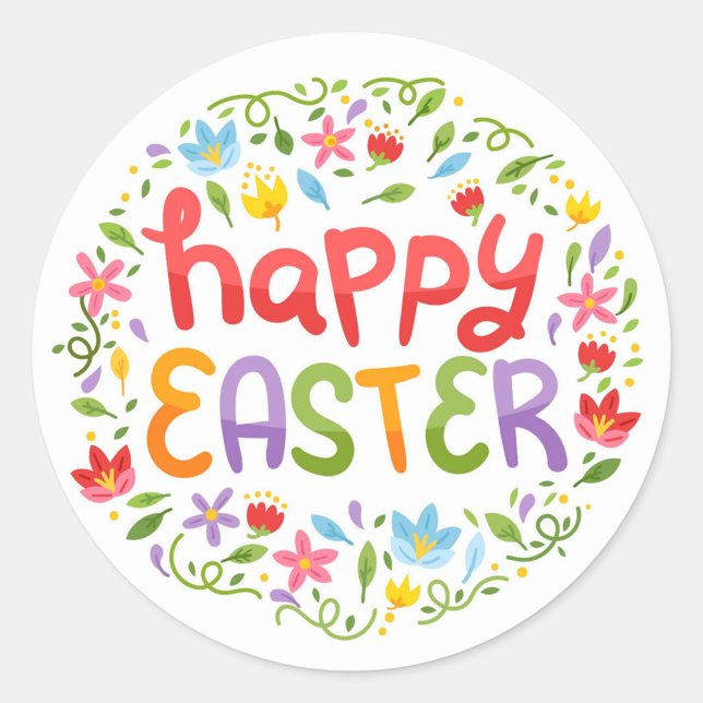 Adesivo Felz pascoa (Happy Easter Holiday Stickers!)