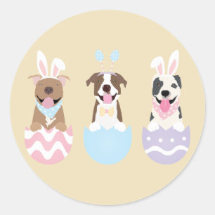 Adesivo Felz pascoa americano Pit Bull Terrier Dogs