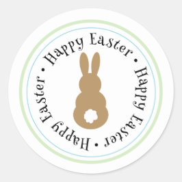 Adesivo Felz pascoa Bunny Silhouter Sticker