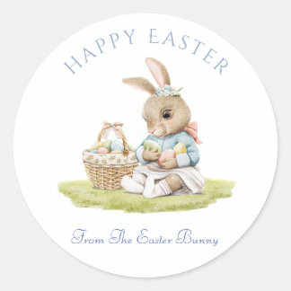 Adesivo Felz pascoa Bunny Stickers com Personalização