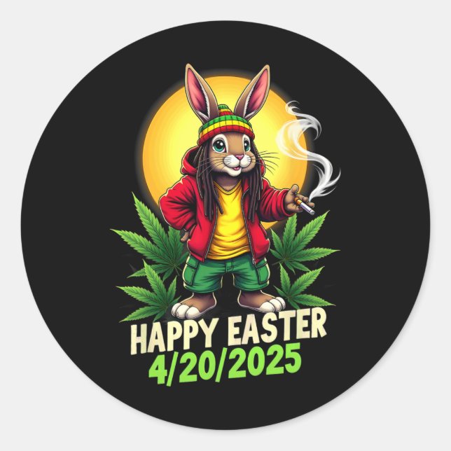 Adesivo Felz pascoa Bunny Weed (Frente)