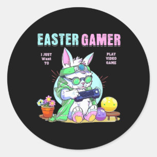 Adesivo Felz pascoa Cony Funny Gamer Video Game Boys Gir