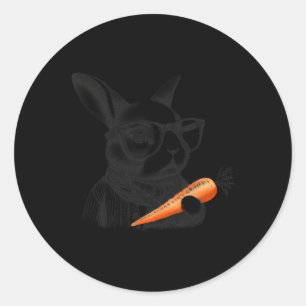 Adesivo Felz pascoa Cute Bunny Carroça Gles Engraçados