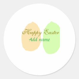 Adesivo Felz pascoa de ovo verde laranja adicionar nome me