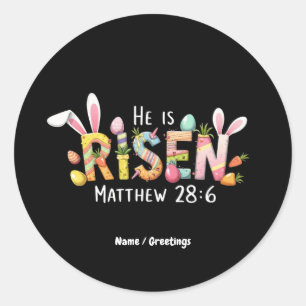 Adesivo Felz pascoa! Ele É Risen Celebrar Jesus Cristo