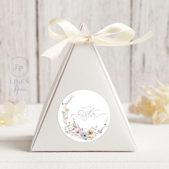 Adesivo Felz pascoa Flower Wreath (Criador carregado)