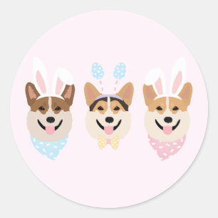 Adesivo Felz pascoa Pembroke Welsh Corgi