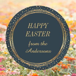 Adesivo Felz pascoa Personalizado da Estrela Dourada Elega